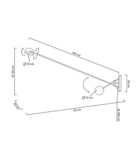 MOOSEE lampa ścienna GEAR czarna