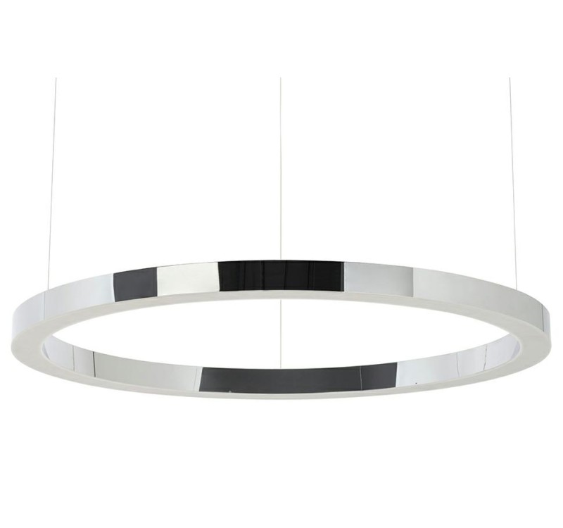 Lampa wisząca RING 100 srebrna - LED, stal polerowana
