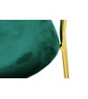 Krzesło barowe MARGO 65 ciemny zielony - welur, podstawa złota