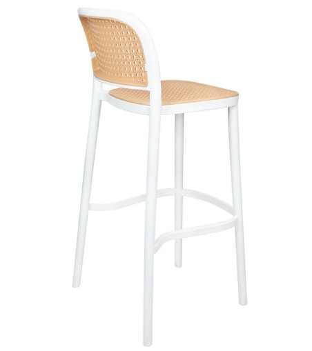 Krzesło barowe WICKY białe