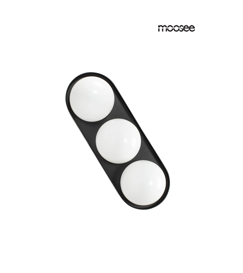 MOOSEE lampa ścienna DROPS 3 czarna