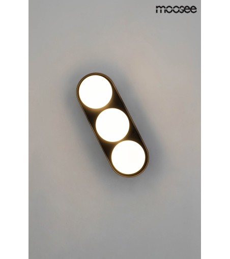 MOOSEE lampa ścienna DROPS 3 czarna