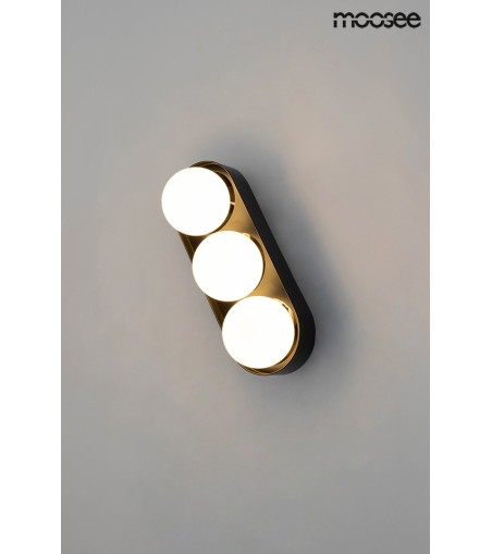 MOOSEE lampa ścienna DROPS 3 czarna