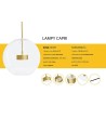 MOOSEE lampa wisząca CAPRI LINE 3 złota   - 180 LED, aluminium, szkło