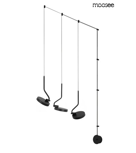 MOOSEE lampa ścienna FLAT 3 czarna