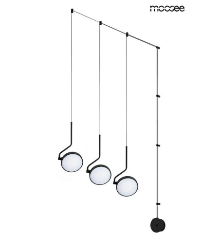 MOOSEE lampa ścienna FLAT 3 czarna
