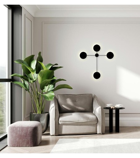 MOOSEE lampa ścienna SHADOW 4 czarna