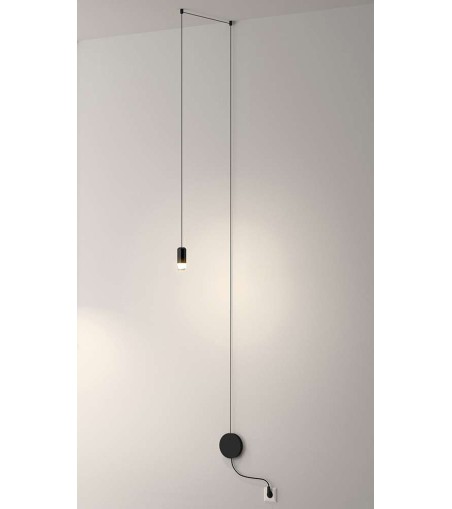 MOOSEE lampa ścienna FLUSSO WALL czarna