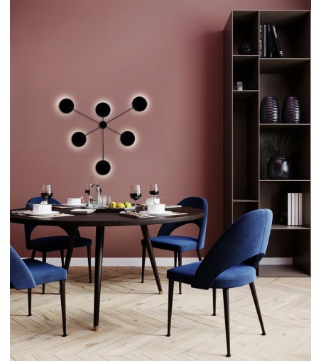 MOOSEE lampa ścienna SHADOW 6 czarna