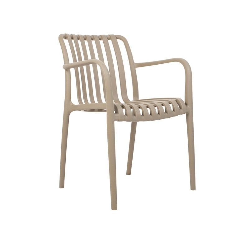 MODESTO krzesło Strips beżowe -           polipropylen