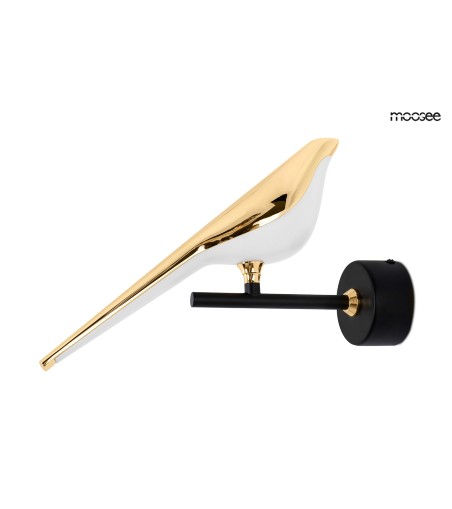 MOOSEE lampa ścienna BIRD złota