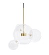MOOSEE lampa wisząca CAPRI 4 złota - 60   LED, aluminium, szkło