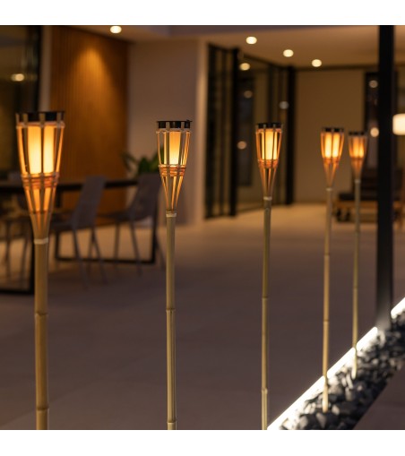 NEW GARDEN lampa ogrodowa HIAMA SOLAR z efektem płomienia (24 sztuki)