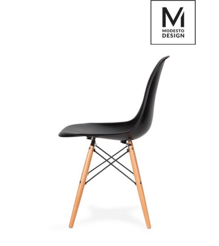 MODESTO krzesło DSW czarne - podstawa bukowa