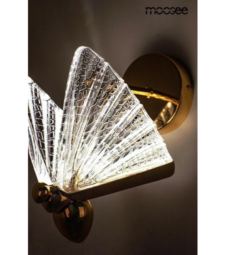 MOOSEE lampa ścienna BUTTERFLY S złota