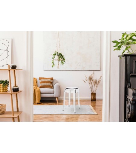 Stołek CHARLES 46 transparentny - poliwęglan