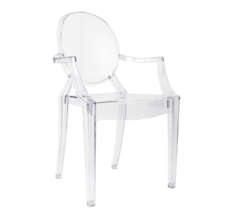 Krzesło LOUIS transparentne - poliwęglan