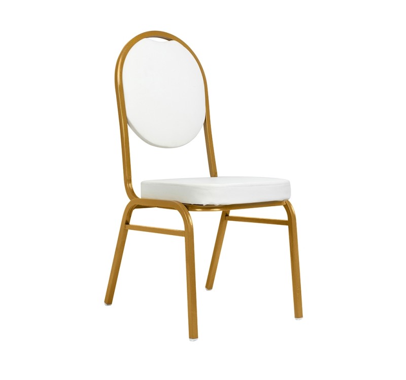 Krzesło bankietowe /konferencyjne HESTIA  białe / złote
