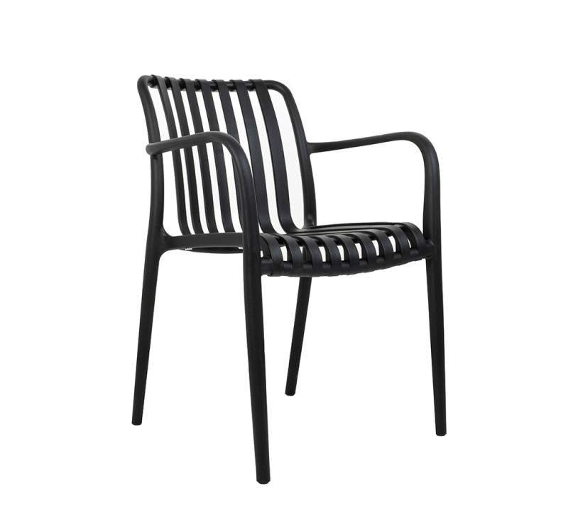 MODESTO krzesło Strips czarne  -          polipropylen