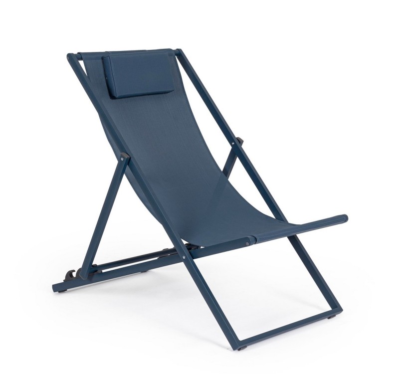 BIZZOTTO leżak ogrodowy składany TAYLOR   niebieski