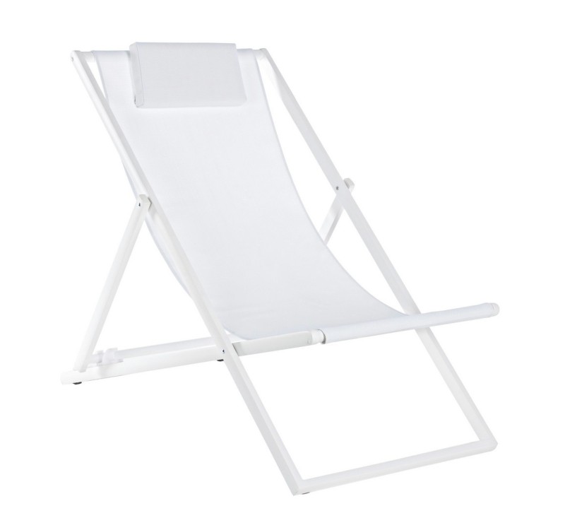 BIZZOTTO leżak ogrodowy składany TAYLOR   biały
