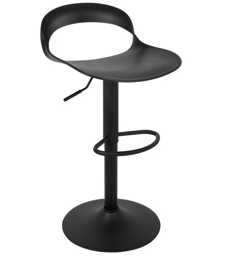 Krzesło barowe WRAPP regulowane czarne