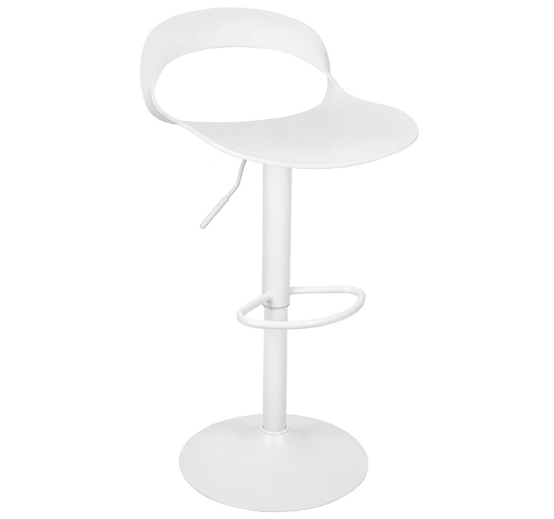 Krzesło barowe WRAPP regulowane białe