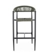 BIZZOTTO krzesło barowe ogrodowe JANDIA   szare / zielone