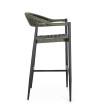 BIZZOTTO krzesło barowe ogrodowe JANDIA   szare / zielone