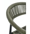 BIZZOTTO krzesło barowe ogrodowe JANDIA   szare / zielone