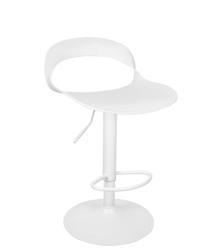 Krzesło barowe WRAPP regulowane białe