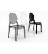 Krzesło ELIZABETH czarne - poliwęglan