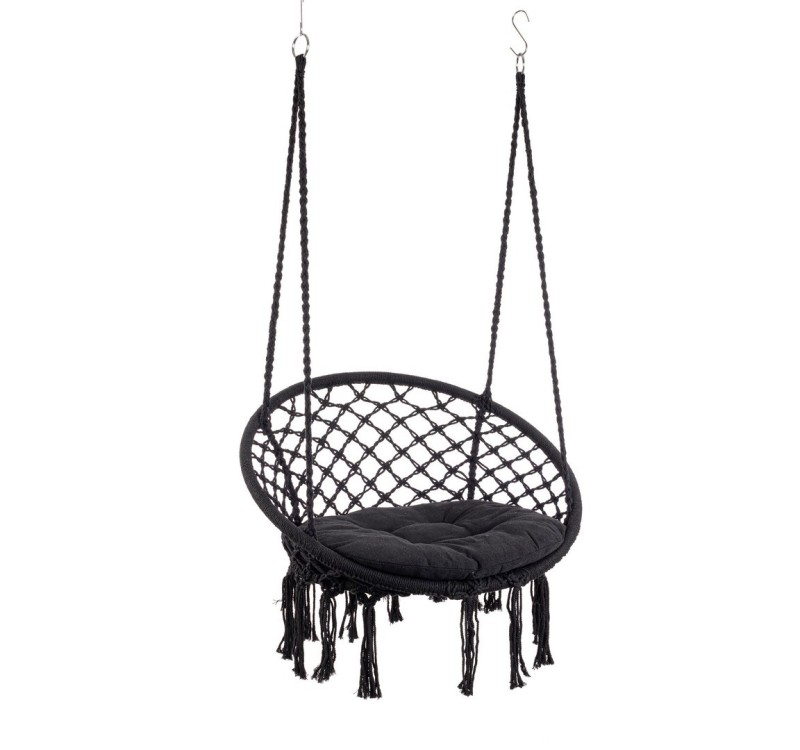 BIZZOTTO fotel wiszący ogrodowy JAVIER    czarny