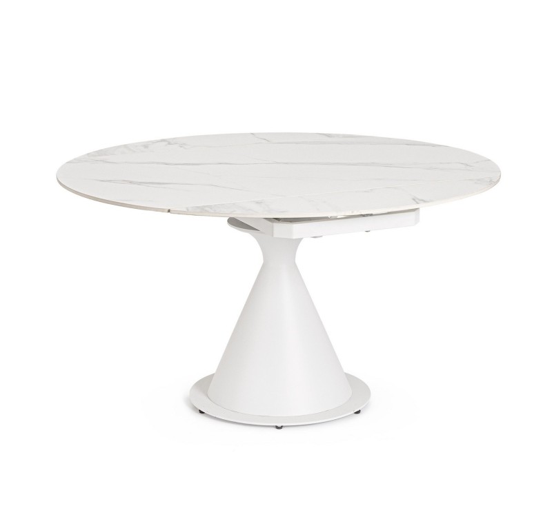 BIZZOTTO stół ogrodowy JONNI 85-135       biały / rozkładany