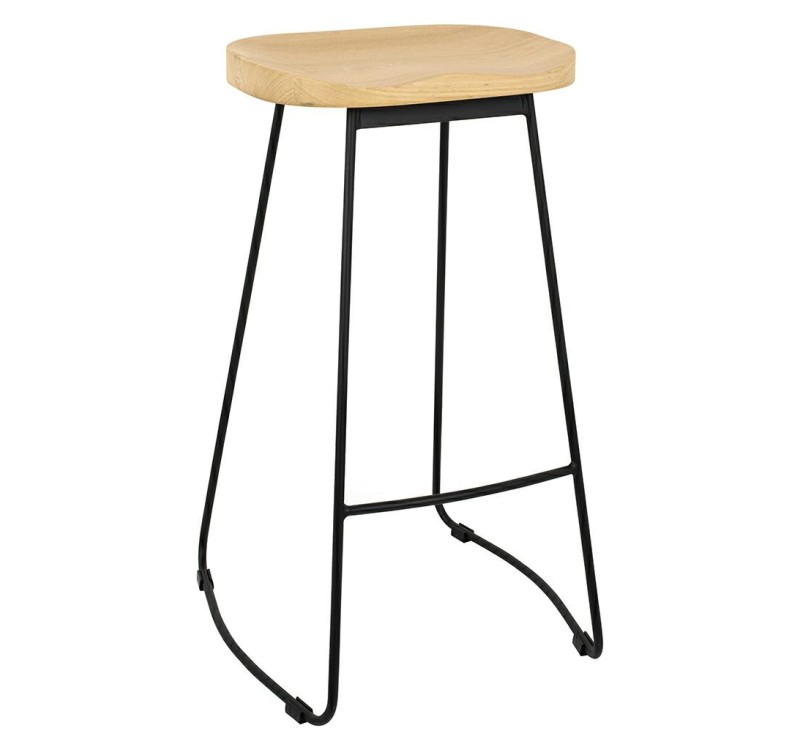 Krzesło barowe RAW czarne / naturalne