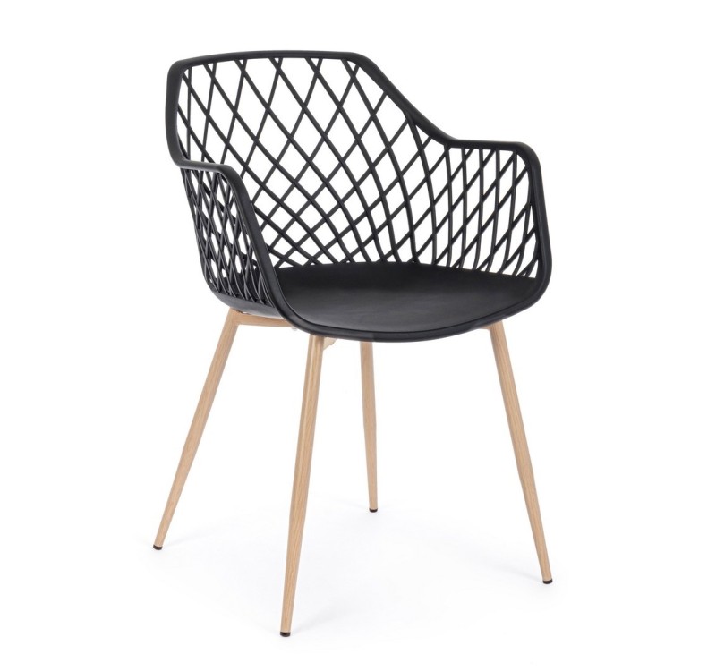 BIZZOTTO krzesło OPTIK czarne