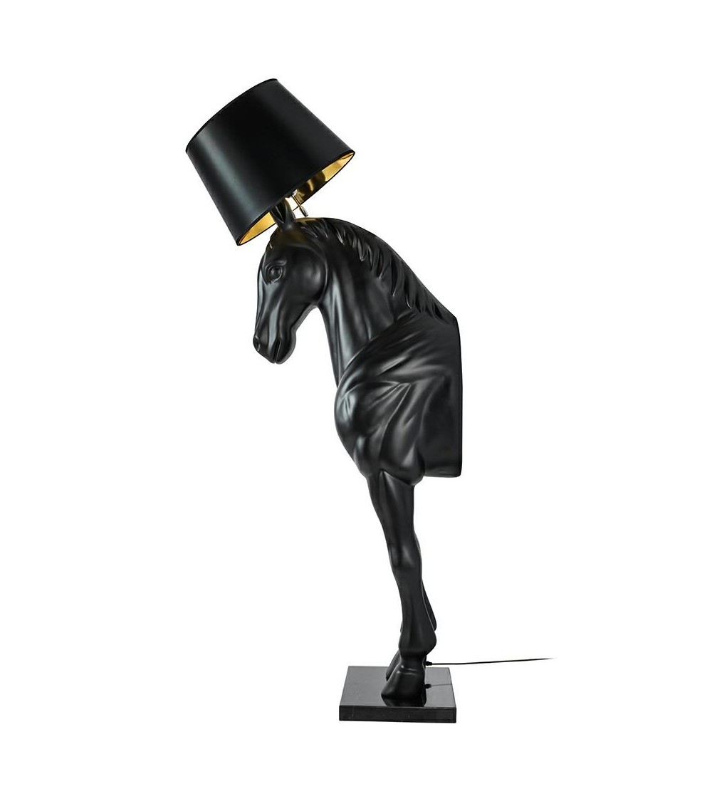 MOOSEE lampa podłogowa KOŃ HORSE STAND    M czarna - włókno szklane