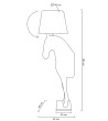 MOOSEE lampa podłogowa KOŃ HORSE STAND    M czarna - włókno szklane