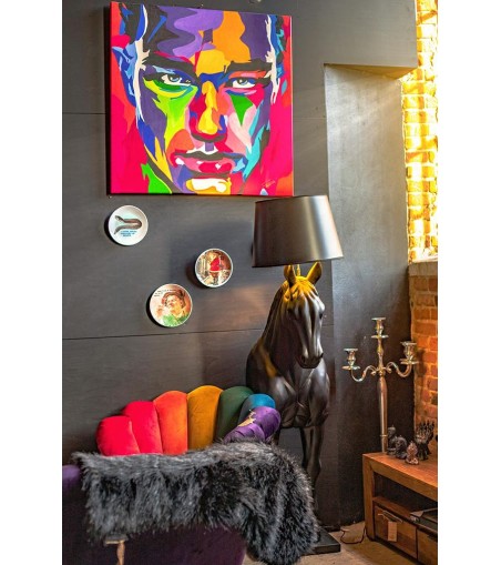 MOOSEE lampa podłogowa KOŃ HORSE STAND    M czarna - włókno szklane