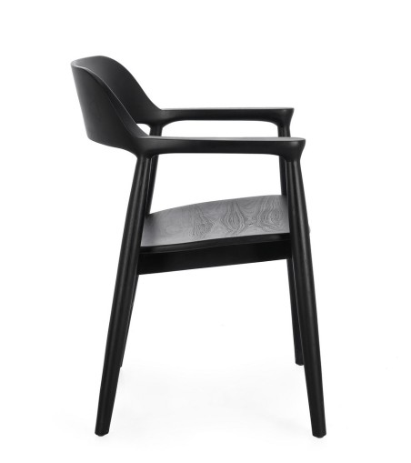 BIZZOTTO krzesło IDRIS czarne