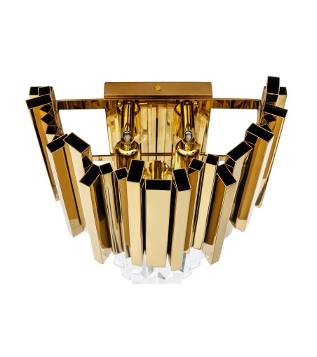 Lampa ścienna IMPERIAL WALL GOLD - stal, kryształ