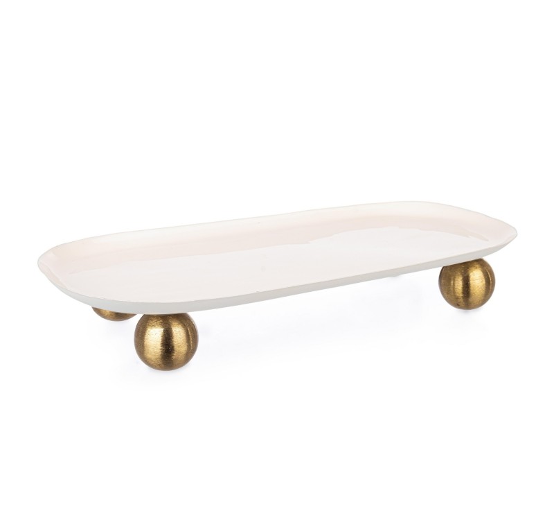 BIZZOTTO taca dekoracyjna DONYA 40,5      biała