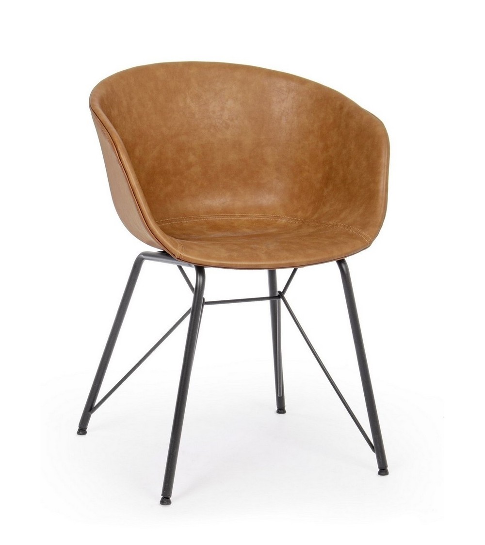 BIZZOTTO krzesło WARHOL brązowe