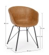 BIZZOTTO krzesło WARHOL brązowe
