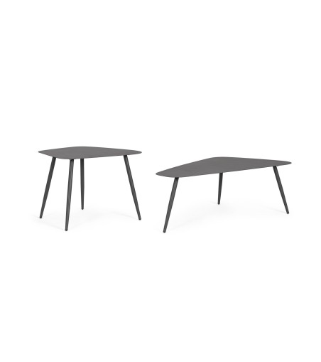 BIZZOTTO zestaw stolików ogrodowych       YVONNE FLARED szary