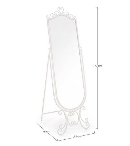 BIZZOTTO lustro stojące EMILY białe