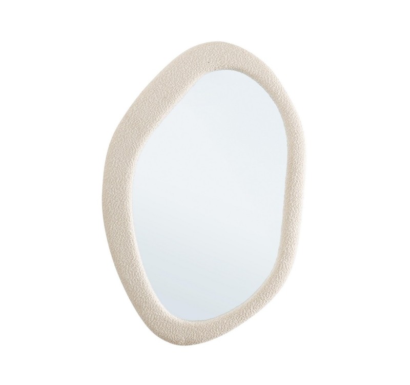 BIZZOTTO lustro ścienne BOUCLÉ 59x90 cm   białe
