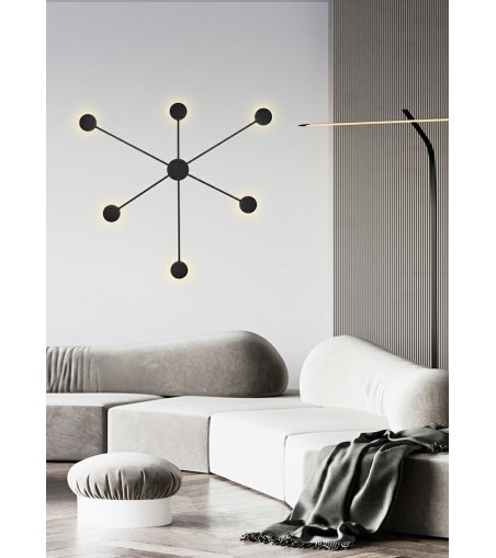 MOOSEE lampa ścienna SHADOW 6 CLOSE czarna