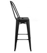 Krzesło barowe TOWER BIG BACK 66 (Paris) czarne