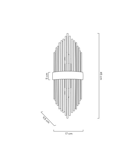 MOOSEE lampa ścienna FLORENS S złota